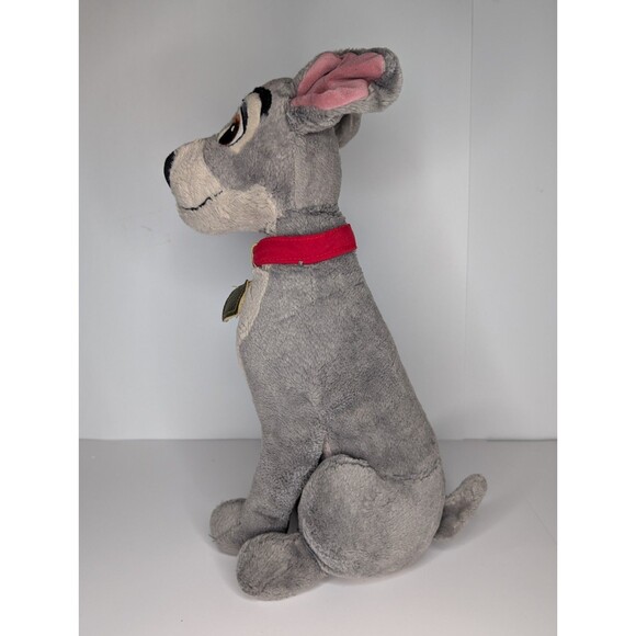 Disney Store Tramp Gray Dog Plush 15" Lady and the Tramp Stuffed Animal - Picture 4 of 6